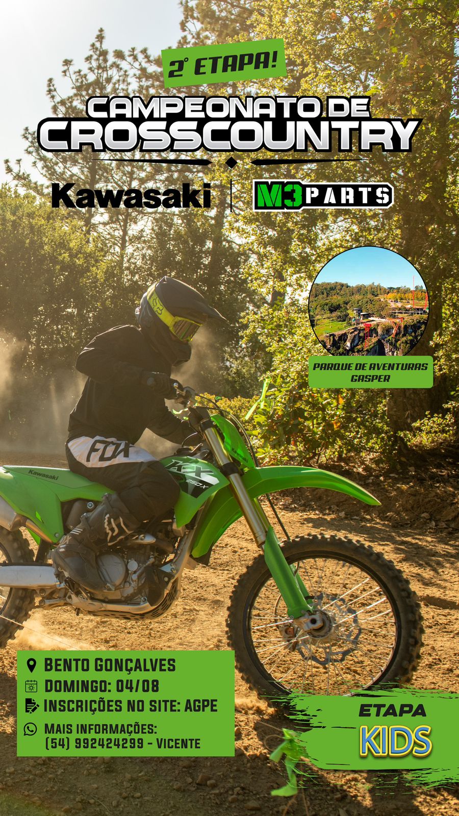 Imagem CAMPEONATO DE CROSS COUNTRY (Kawasaki -M3 Parts)