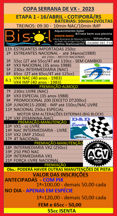 Imagem COPA SERRANA DE VELOCROSS 2023