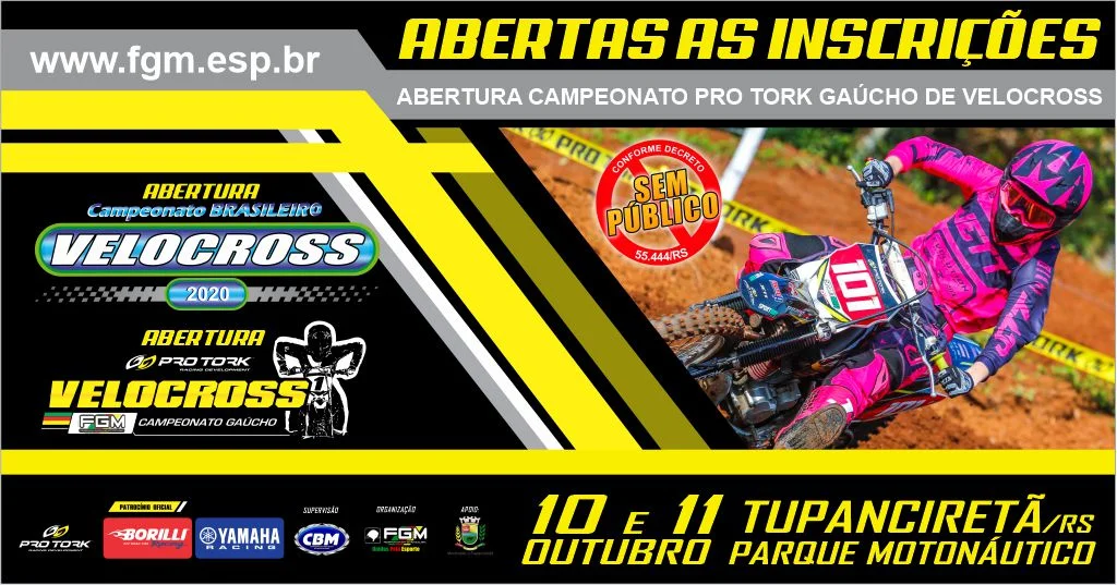 Imagem Brasileiro de Velocross: três dias para se inscrever na primeira  etapa