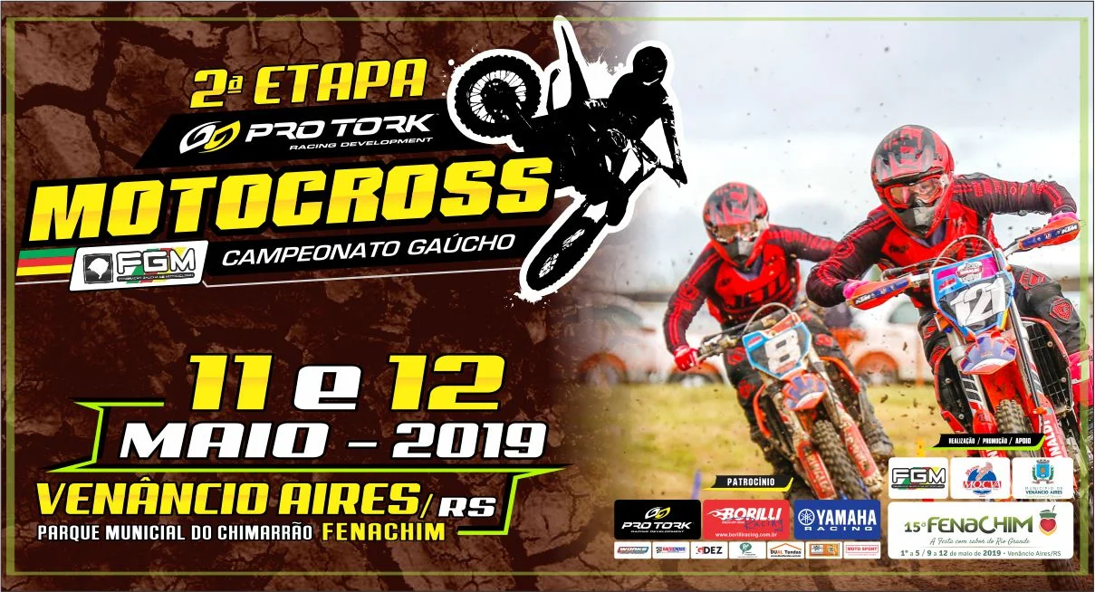 Imagem Venâncio Aires recebe a 2ª Etapa do Pro Tork Gaúcho de Motocross