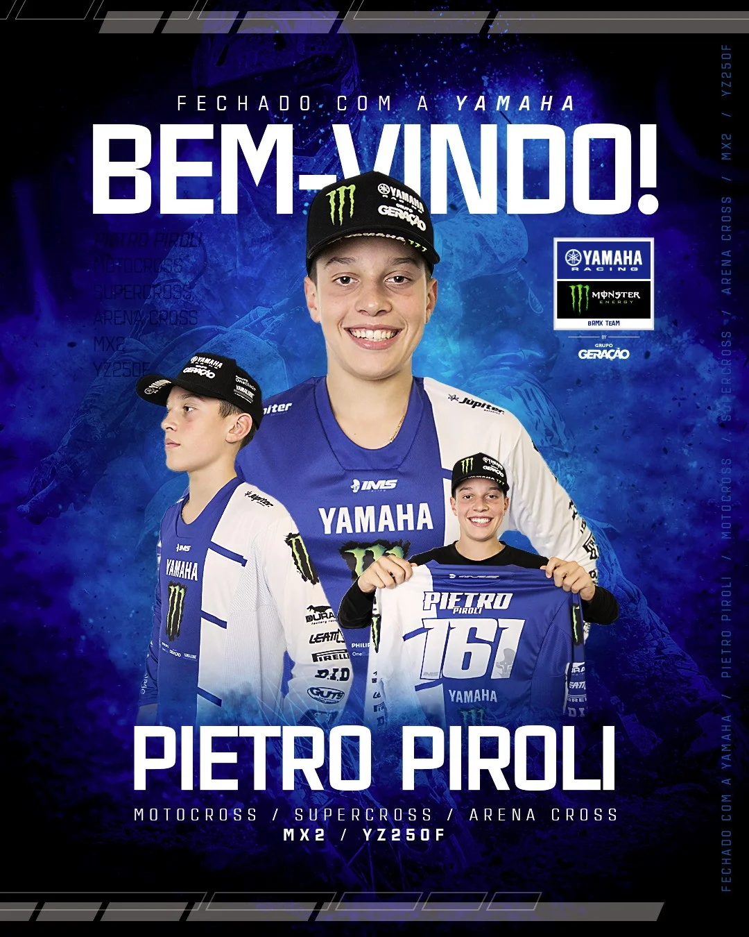 Imagem A equipe Yamaha Monster Energy Geração anuncia hoje a contratação de Pietro Piroli para a temporada de 2025
