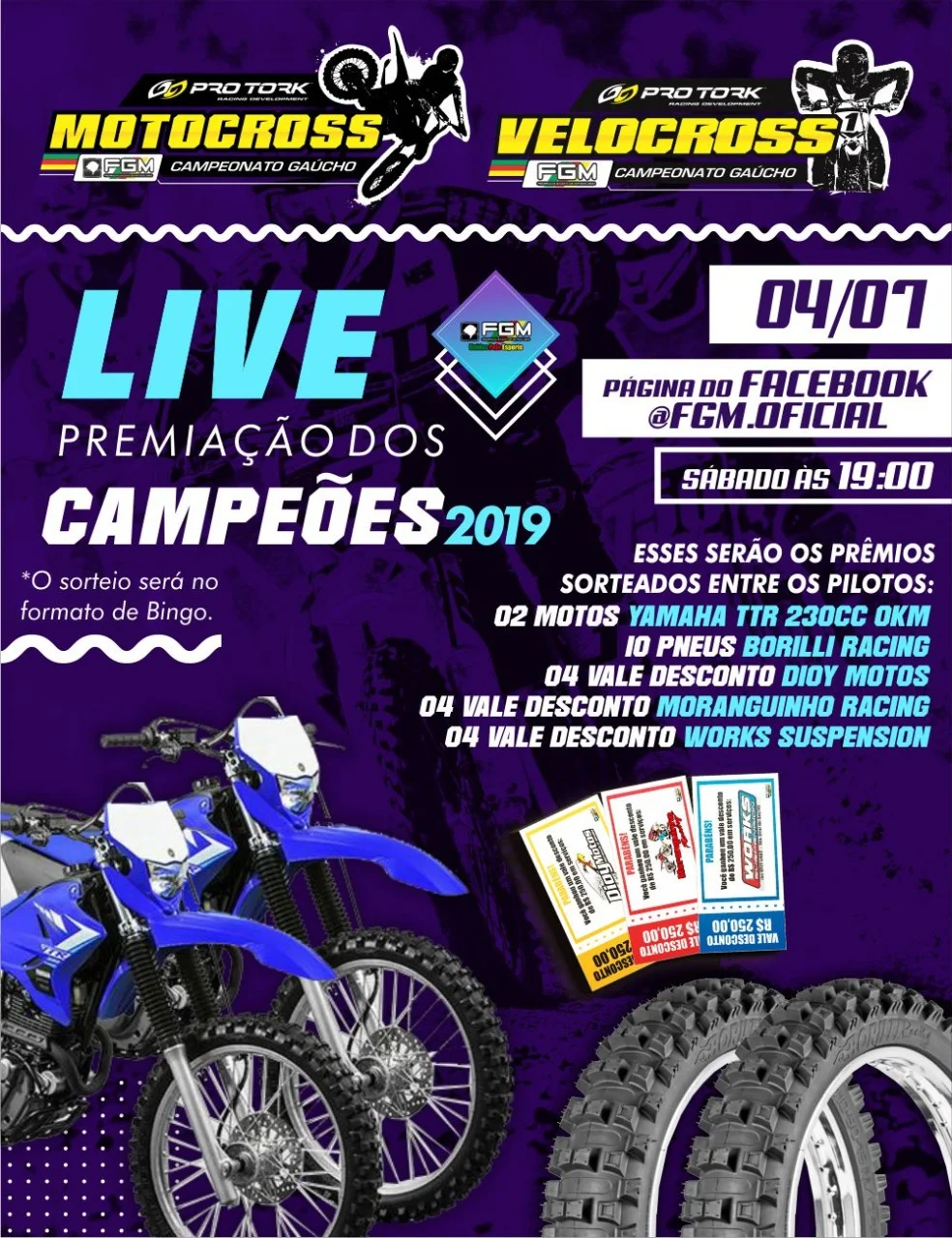Imagem PREMIAÇÃO 2019 - Sorteio será dia 04 de julho, via LIVE