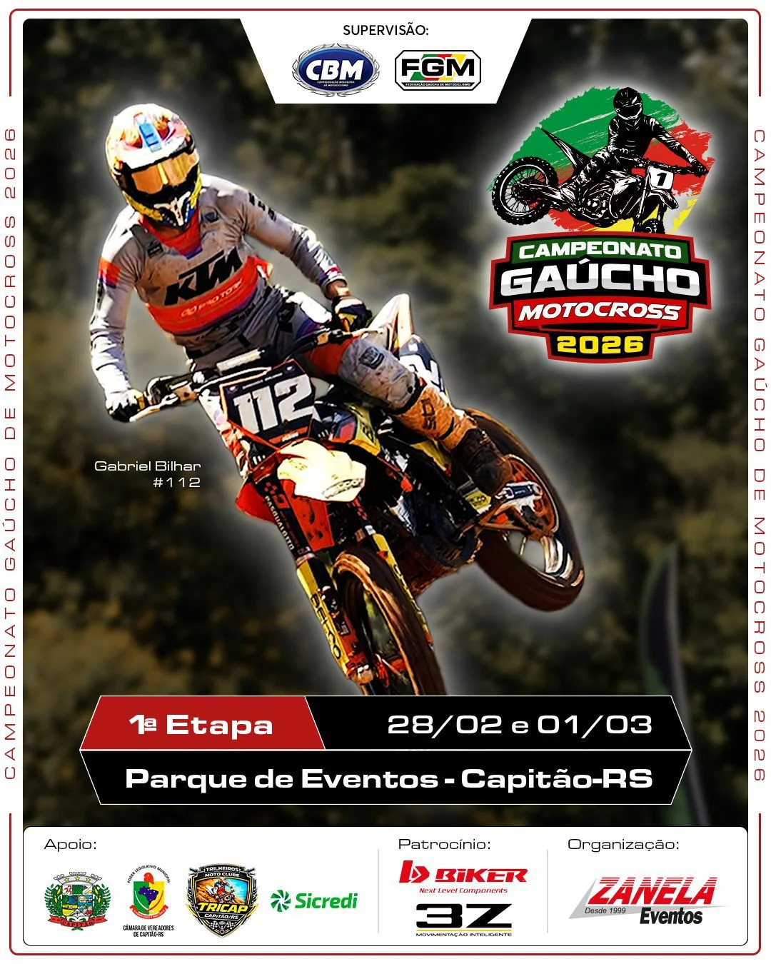 Imagem Vai ser dada a largada para a abertura do Campeonato Gaúcho de Motocross em Capitão/RS