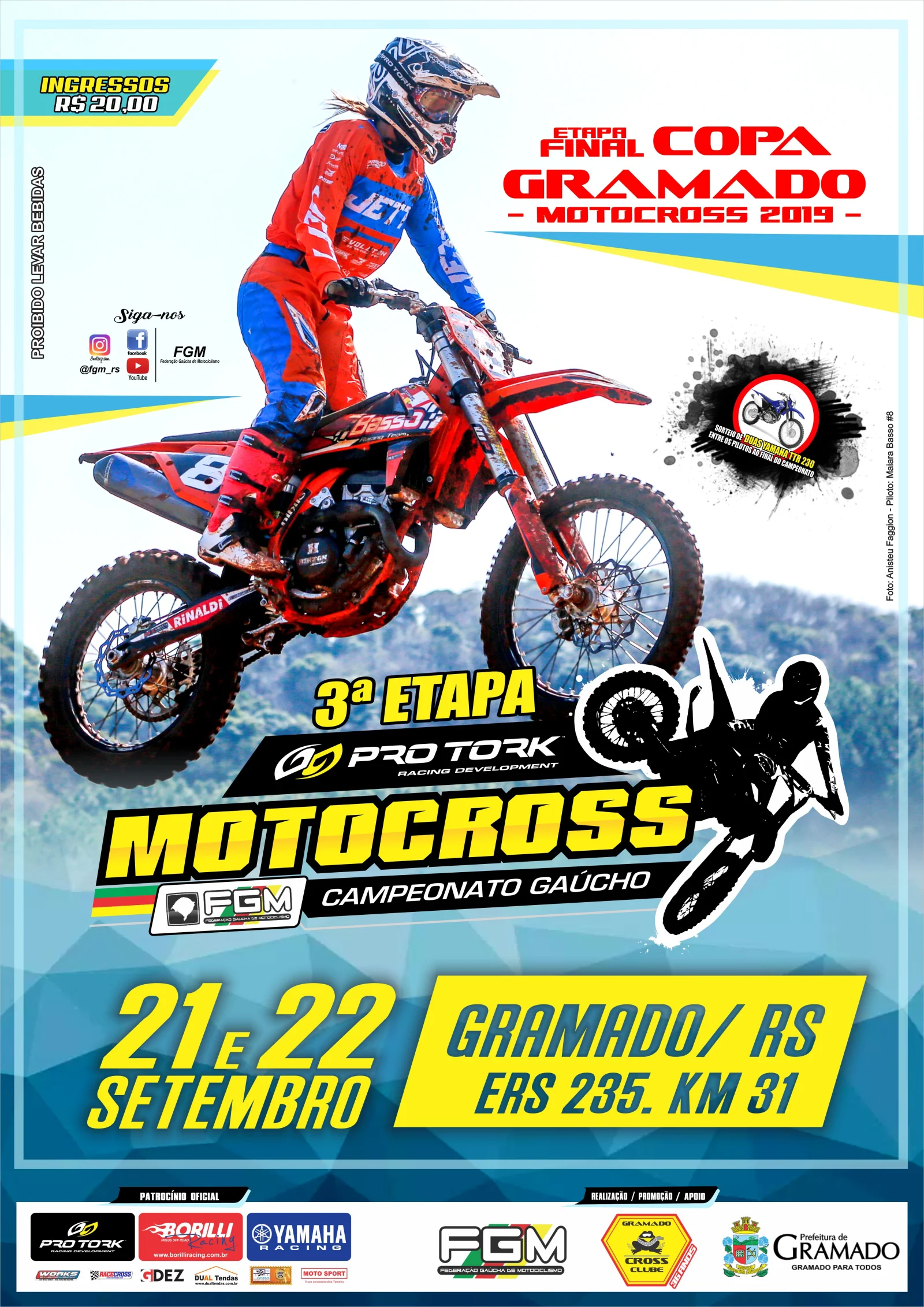 Imagem GRAMADO RECEBE A 3ª ETAPA DO PRO TORK GAÚCHO DE MOTOCROSS