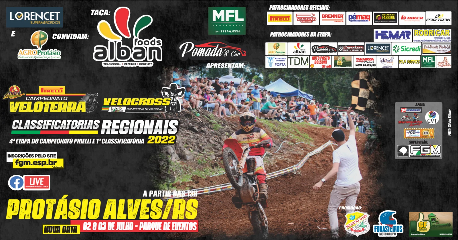 Imagem PROTÁSIO ALVES/RS RECEBE PELA PRIMEIRA VEZ A CLASSIFICATÓRIA DO CAMPEONATO GAÚCHO DE VELOCROSS!