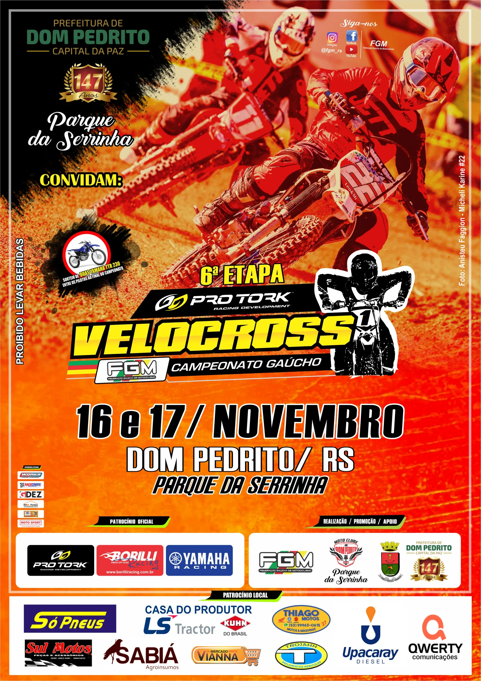 Imagem CONFIRMADA A 6ª ETAPA DO PRO TORK GAÚCHO DE VELOCROSS