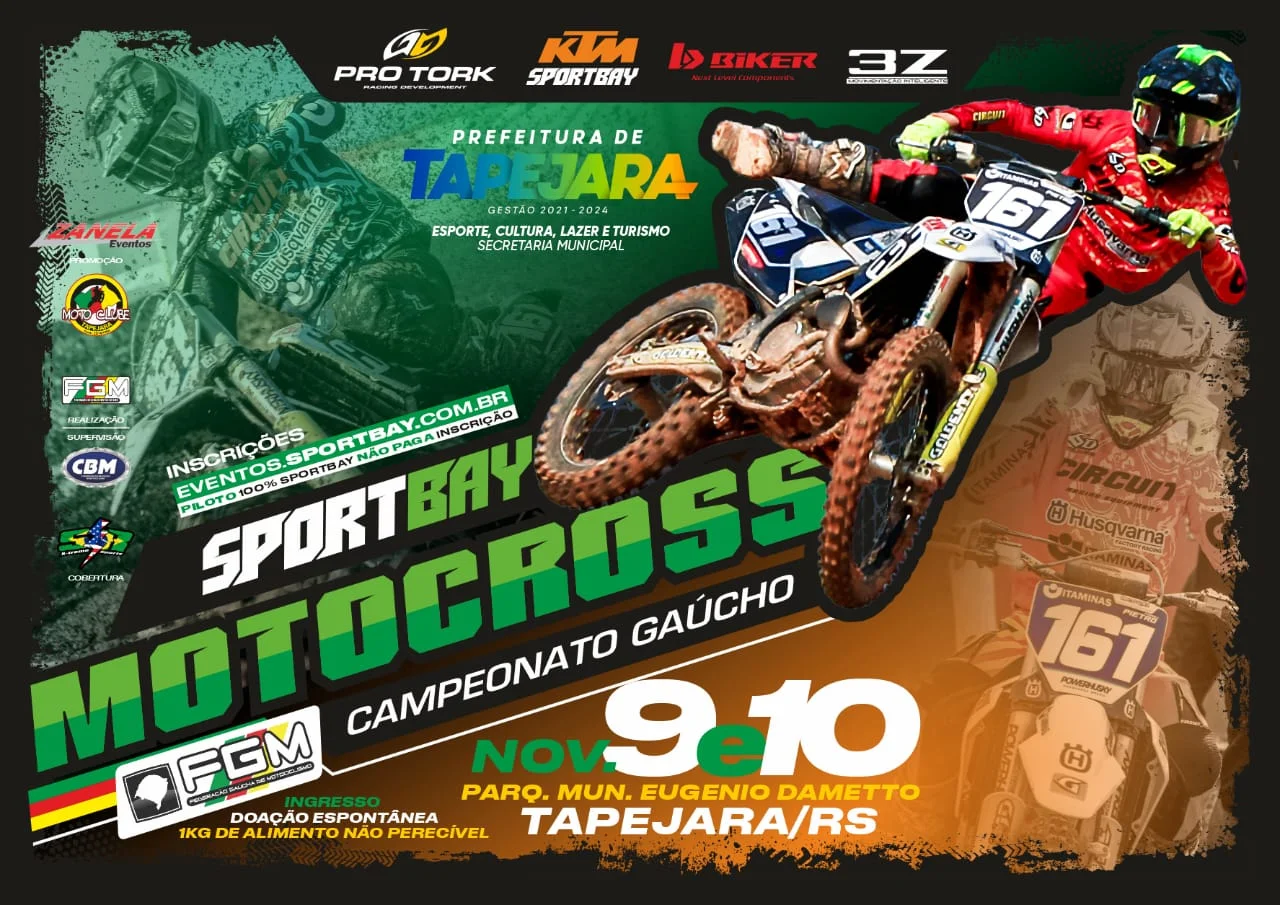 Imagem Reta final para inscrições antecipadas e programação completa da Super Final do RSMX em Tapejara