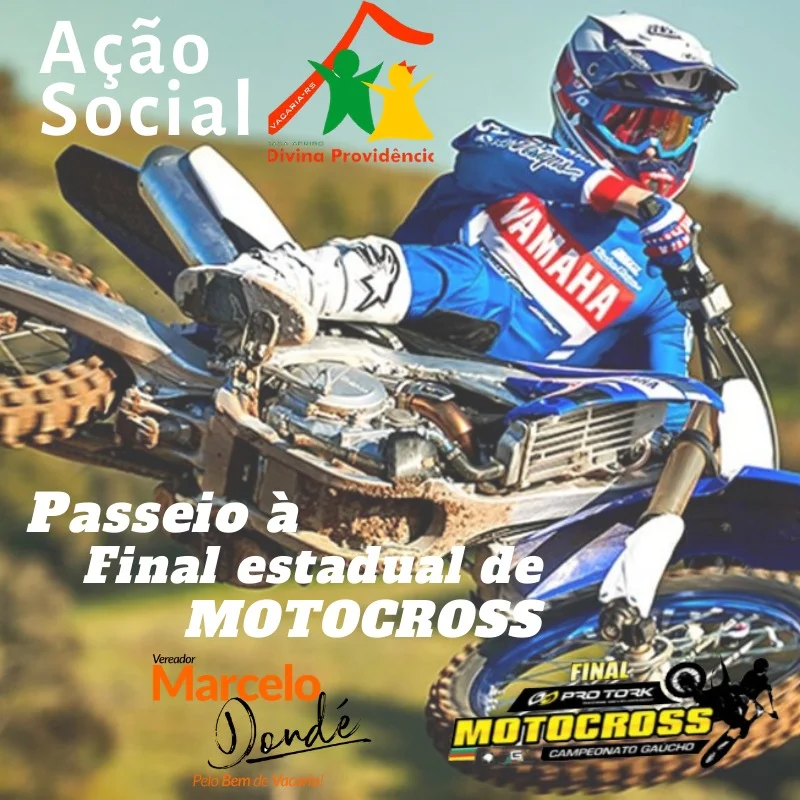 Imagem A FGM e a AVM promovem ação social dentro da última Etapa do Pro Tork Gaúcho de Motocross, neste final de semana em Vacaria.