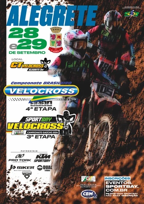 Imagem Alegrete/RS Sedia Novamente Etapa do Brasileiro e Gaúcho de Velocross 2024