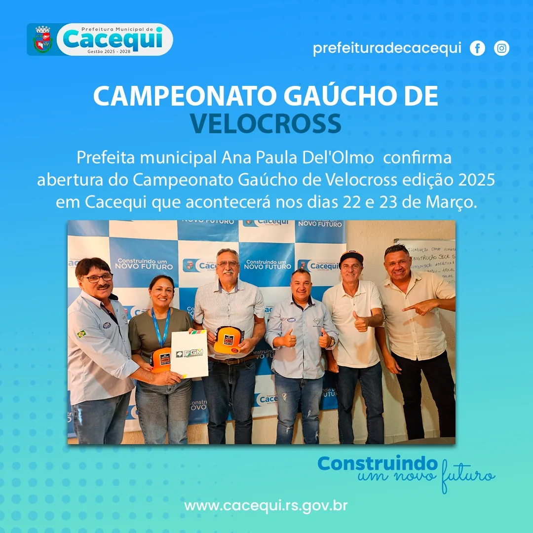 Imagem GAÚCHO DE VELOCROS 2025, VAI TER SUA ABERTURA EM CACEQUI/RS - Dias 22 e 23/março