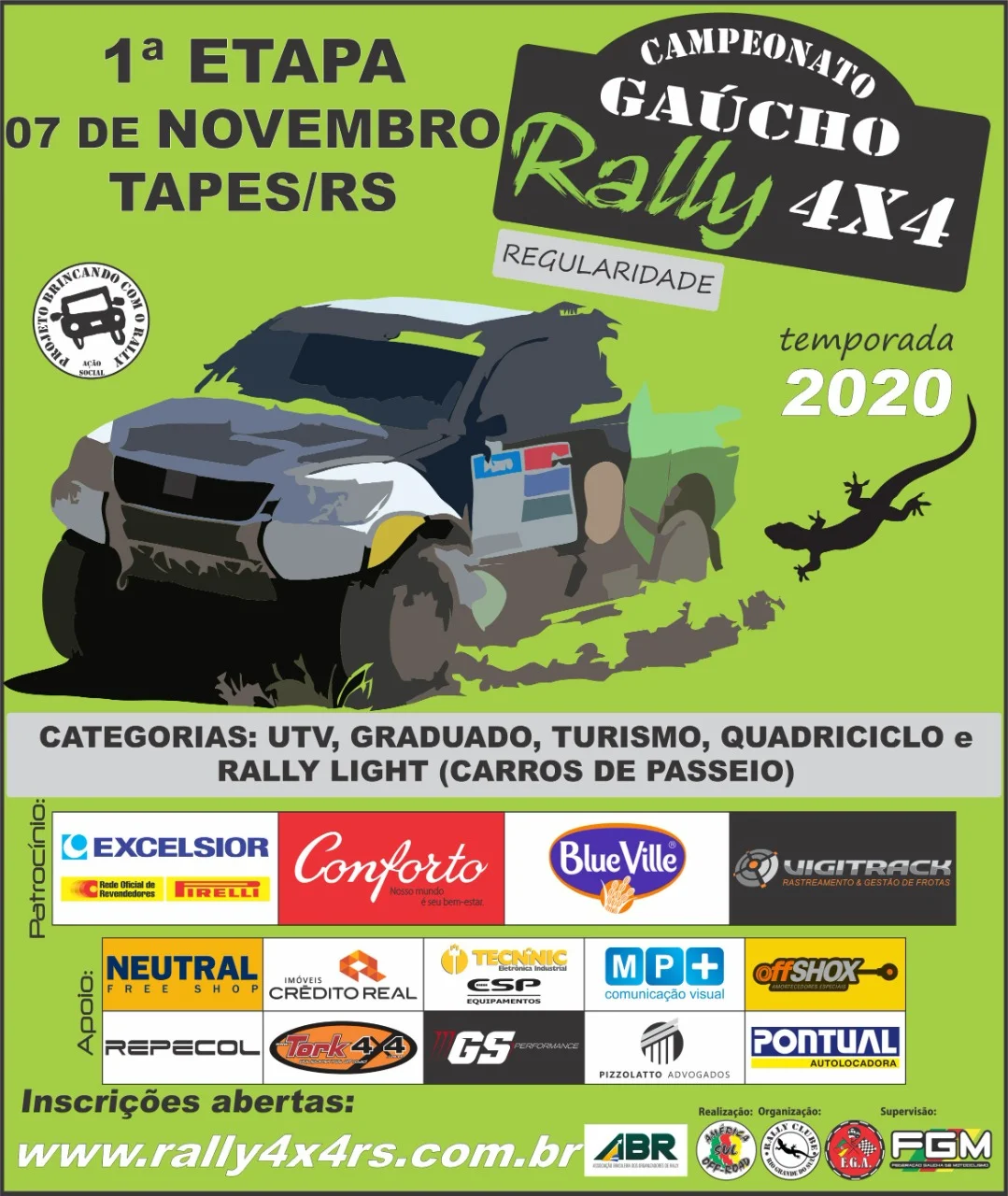 Imagem Gaúcho de Rally 4×4 Regularidade abre temporada neste sábado em Tapes