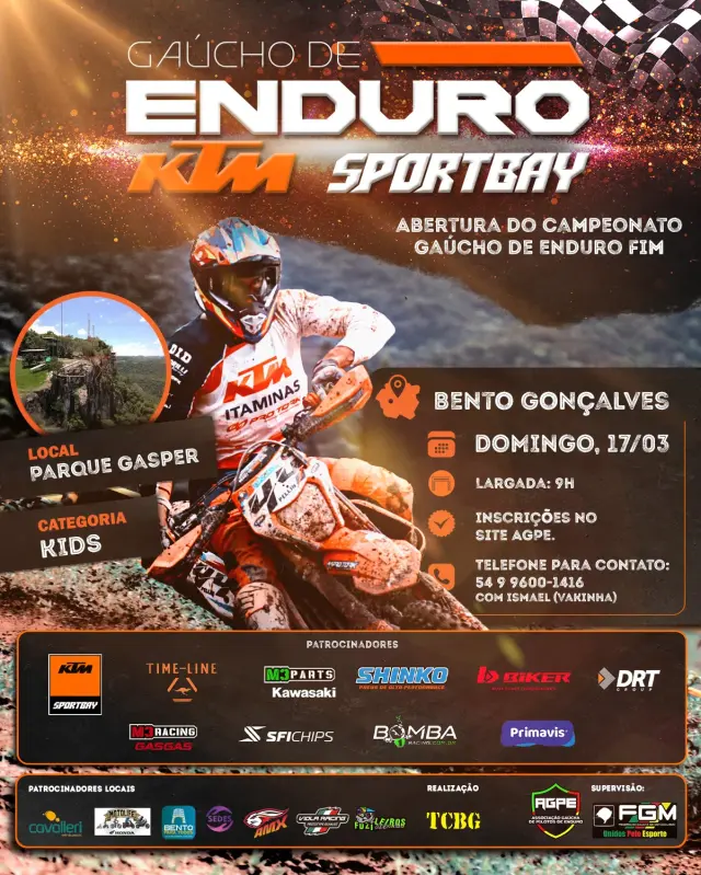 Imagem Gaúcho de Enduro KTM Sportbay inaugura temporada em Bento Gonçalves
