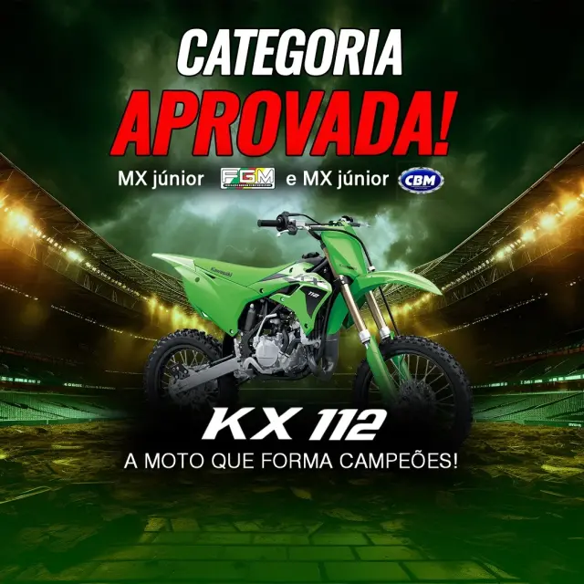 Imagem KAWASAKI KX112 - Homologada para o Motocross e Velocross Brasileiro