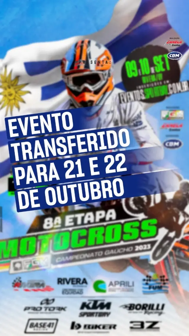Imagem MOTOCROSS DE RIVERA/UY - Transferido para 21 e 22/outubro