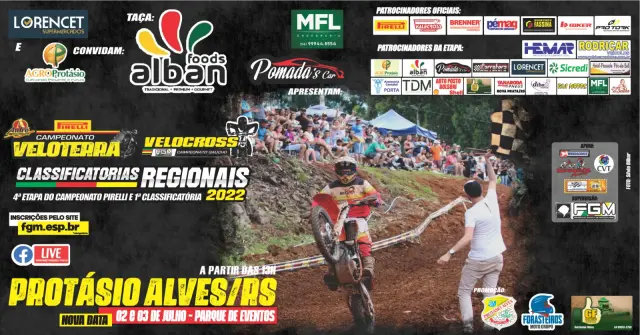 Imagem PROTÁSIO ALVES/RS RECEBE PELA PRIMEIRA VEZ A CLASSIFICATÓRIA DO CAMPEONATO GAÚCHO DE VELOCROSS!