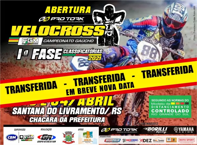 Imagem Comunicado: Adiamento do Pro Tork Gaúcho de Velocross em Santana do Livramento