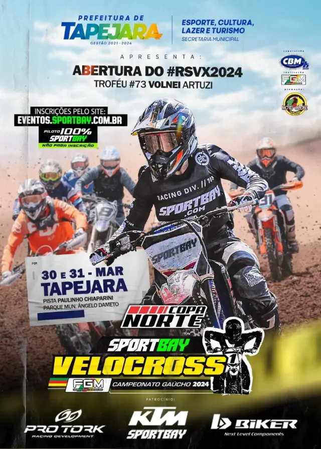 Imagem Sportbay Gaúcho de Velocross tem sua abertura confirmada em Tapejara