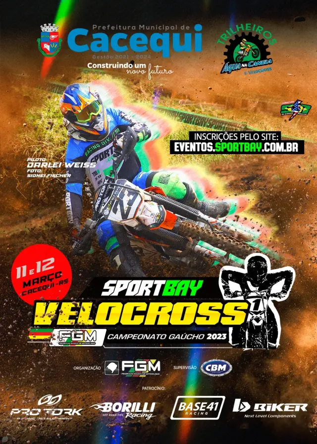 Imagem CACEQUI/RS - Recebe Abertura do Sportbay Gaúcho de Velocross dias 11 e 12 março...