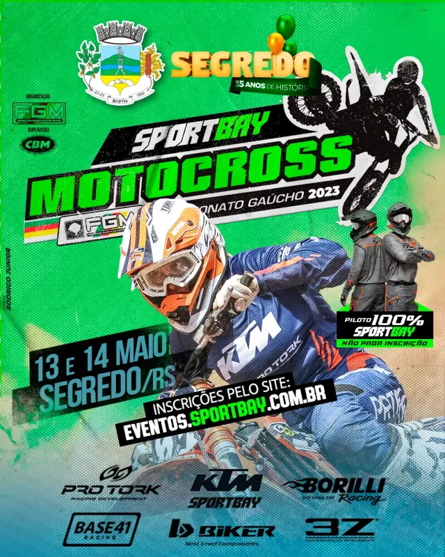 Imagem SEGREDO/RS - Recebe a 4a Etapa do Sportbay Gaúcho de motocross neste final de semana (13-14 maio)