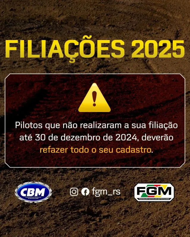 Imagem Atenção, pilotos! Tudo sobre sua Filiação 2025.