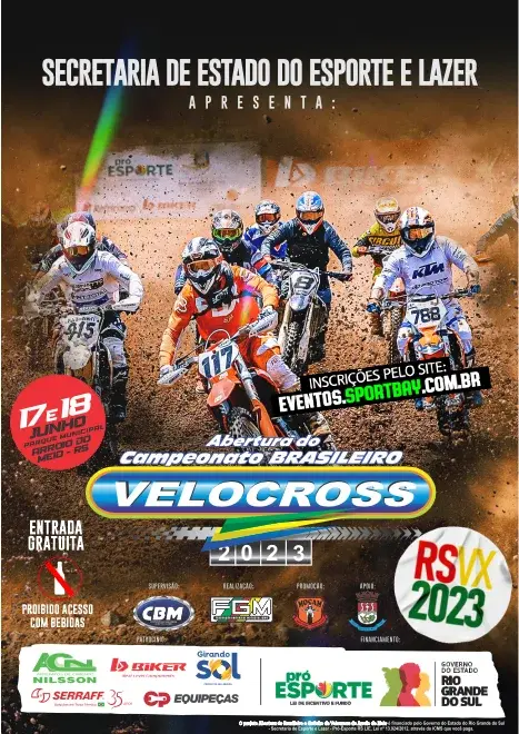 Imagem Rio Grande do Sul recebe novamente o Campeonato Brasileiro de Velocross, este fim de semana em Arroio do Meio/RS